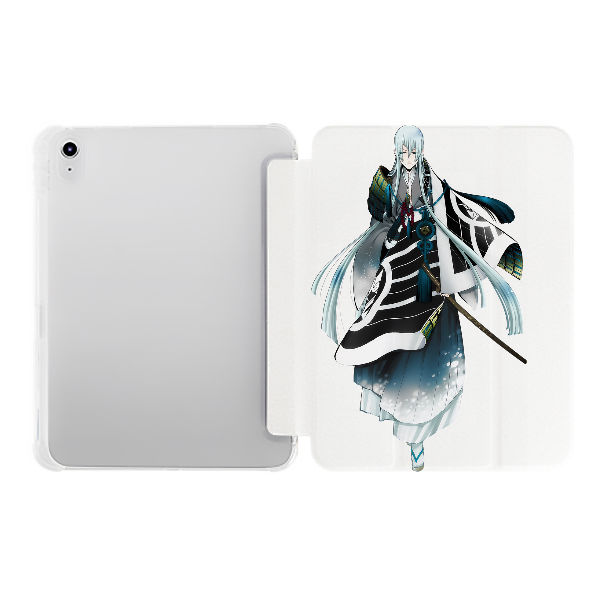 （画像用） 刀剣乱舞 Touken Ranbu IPad ケース ペン収納付き 三つ折りスタンド PUレザー×シリコン 対応機種9.5/10.5/10.9インチ